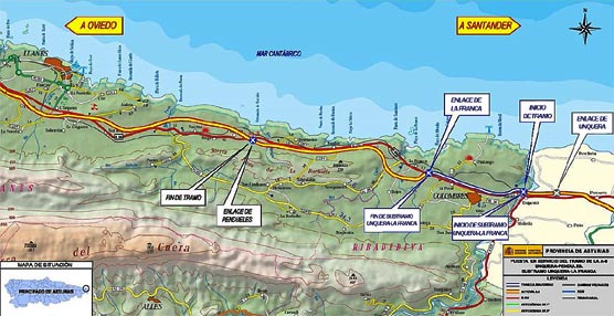 El Ministerio de Fomento finaliza la autovía A-8 en Asturias con la puesta en servicio del  último subtramo Unquera-La Franca