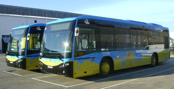 El transporte urbano de Sanl&uacute;car de Barrameda incorpora a su flota dos autobuses CS 40 magnus de Grupo Castrosua