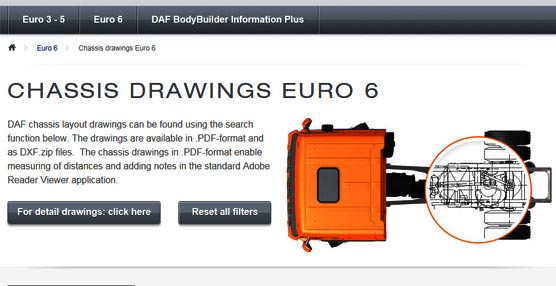 La p&aacute;gina web de DAF para el sector carrocero, disponible ahora en trece idiomas, se renueva con nuevas funcionalidades