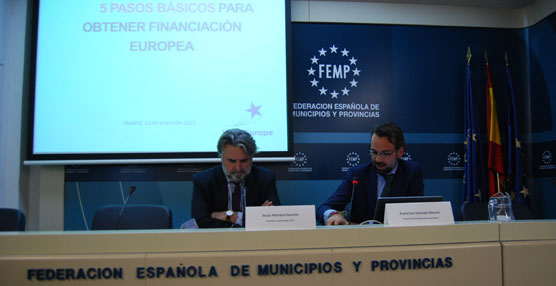 De izquierda a derecha, Jesús Herrero, secretario general de Atuc y Estevan Vítores, director de GreenEurope Consulting.