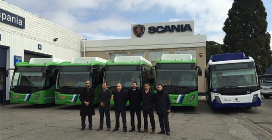 Scania entrega cinco unidades GNC a Argab&uacute;s y Autobuses Urbanos de Arganda, operadoras integradas en el CRTM