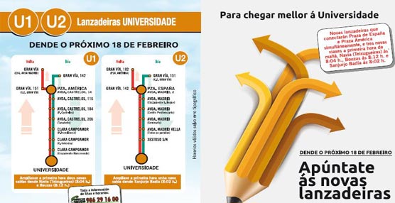 Desde el 18 de febrero Vitrasa refuerza el servicio al Campus Universitario con nuevos puntos de recogida