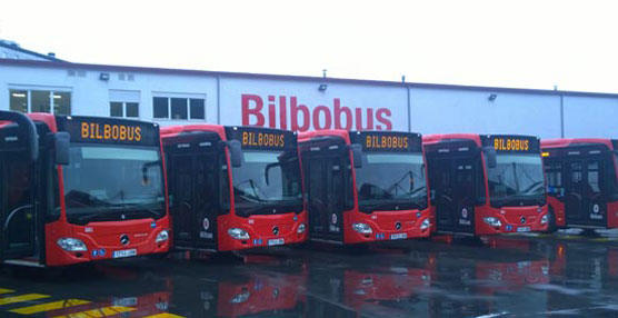 Parte de la flota de Bilbobus.