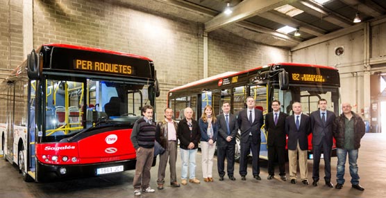 Un momento de la presentación de las nuevas unidades para Bus Nou Barris.