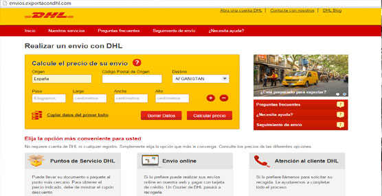 DHL lanza su nueva web, www.enviacondhl.com, para particulares y Pymes con envíos concretos