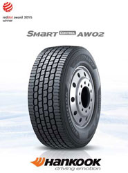 El SmartControl AW02 es un neumático de invierno para camiones y autobuses.