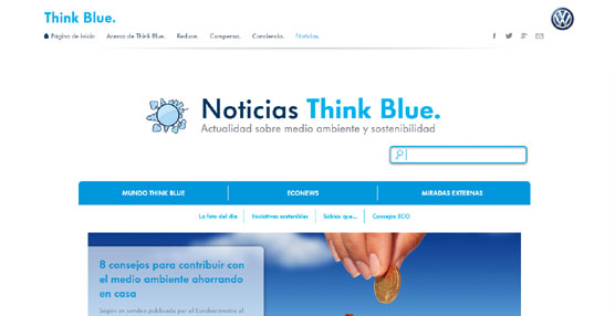 Volkswagen lanza el &lsquo;portal&rsquo; sobre sostenibilidad y medioambiente &lsquo;Noticias Think Blue&rsquo;