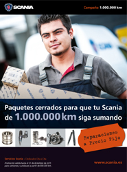 Scania prolonga la campa&ntilde;a preventiva de servicios para veh&iacute;culos de m&aacute;s de 800.000 km