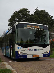 Autobús eléctrico de BYD en Schiermonnikoog. 