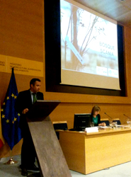 Daniel González en la presentación del proyecto 'Un Scania, un árbol'