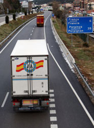 Camión en una carretera francesa