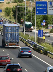 Carretera en Valencia.