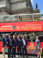 Inauguración de City Sightseeing San Petersburgo.