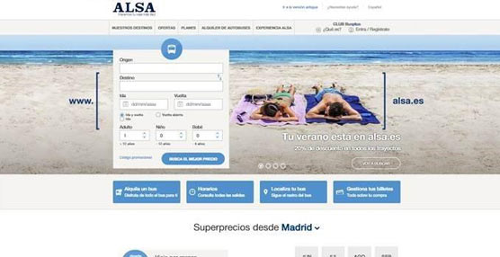 Alsa estrena una nueva web que muestra en todo momento la mejor tarifa disponible para viajar 