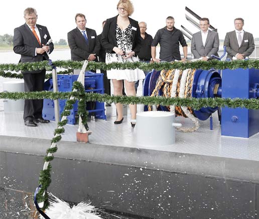 El Grupo Rhenus celebra la ceremonia de botadura para el primer barco europeo de navegación fluvial con tecnología Flex Tunnel