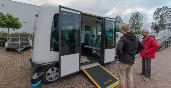 El autobús autónomo WEpod comenzará sus pruebas el próximo mes de noviembre.