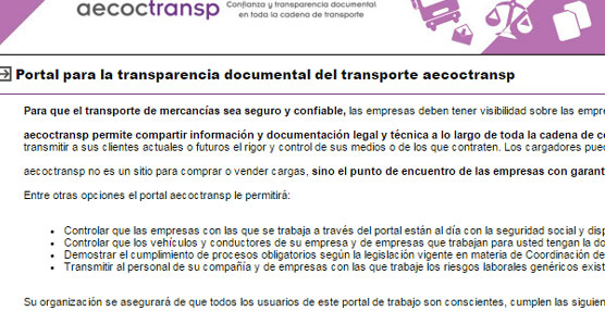 Aecoctransp permite a cargadores y transportistas compartir información 