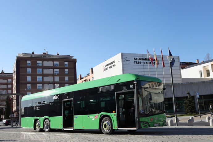 Alsa pone en marcha el primer autobús eléctrico en Madrid