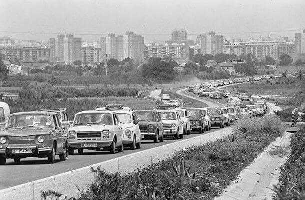 Carretera española de los años 60.