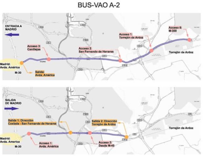 Nuevo paso adelante para el Bus VAO de la autovía A-2