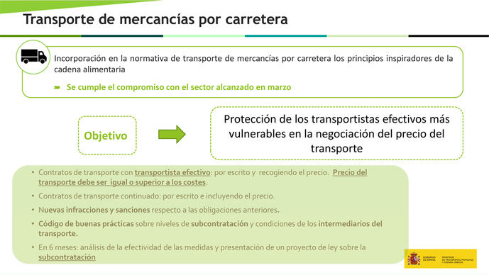 El Gobierno aprueba las ayudas y la Ley de Cadena ‘sobre la campana’ y el Sector recela