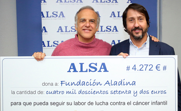 Alsa y sus empleados, con la Fundación Aladina