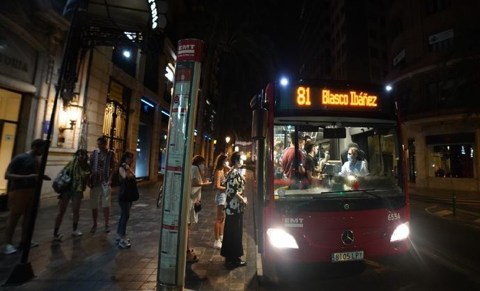 Primer mes de la red nocturna de EMT Valencia: 255.000 personas registradas