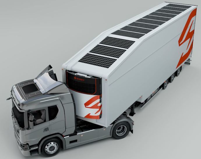 Un remolque frigorífico alimentado por placas solares