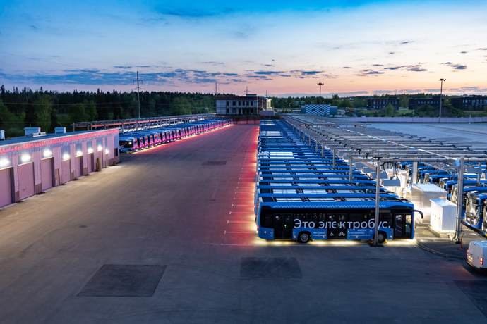 La primera flota de buses eléctricos de Rusia, en marcha