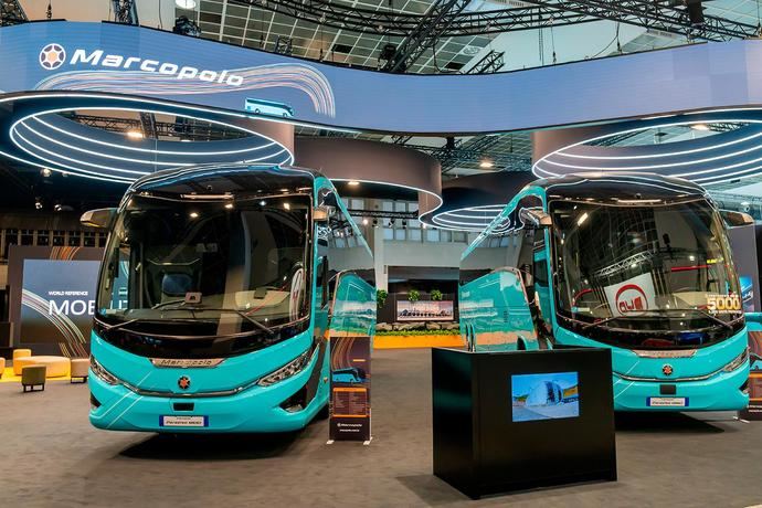 Marcopolo lidera la movilidad global en Busworld Europe 2025