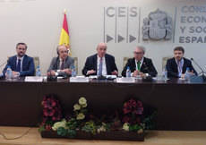 De izquierda a derecha: José Manuel Pardo, Roberto Parrillo, Alfonso Sánchez, Pedro Conejero y Jaime Rodríguez.