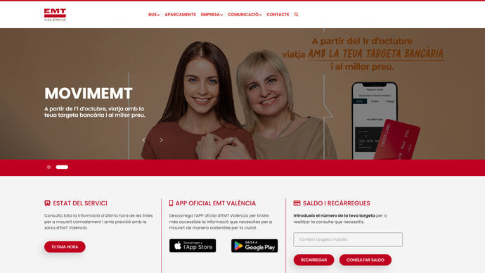 EMT València lanza una nueva web más clara, rápida y adaptada al móvil