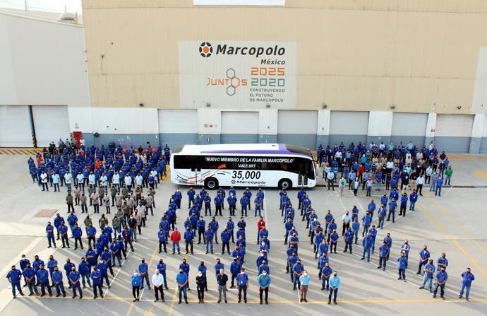 Marcopolo México 35.000 vehículos, y lanza el Viale BRT