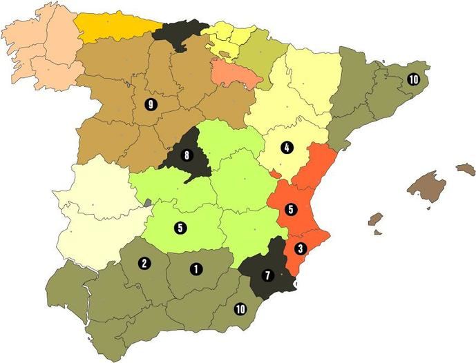 Descenso de precio medio en las 11 provincias de la tabla