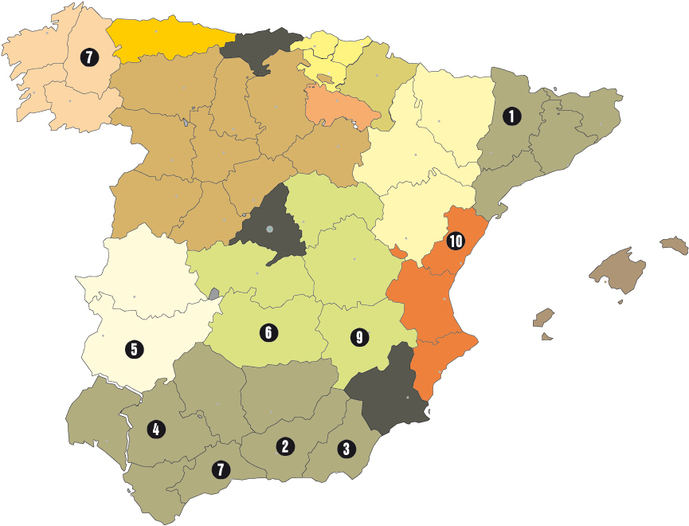 Se acumulan los precios baratos en la mitad sur