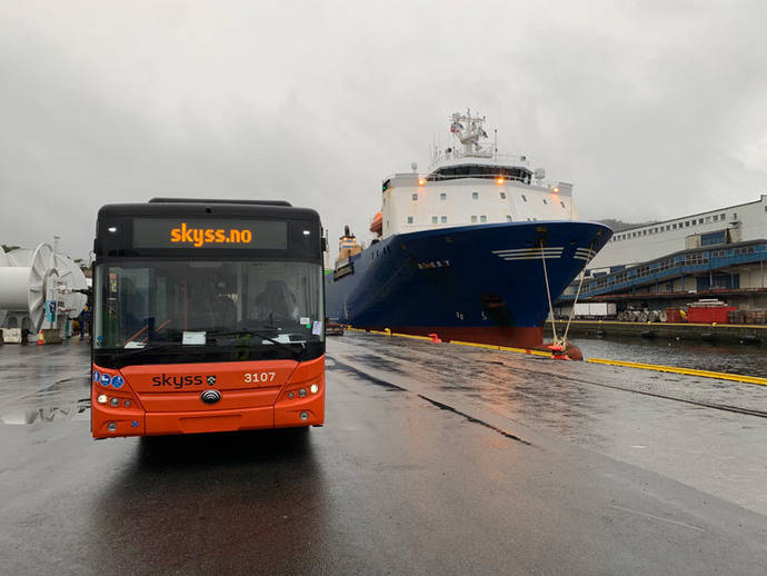 Bergen recibe sus primeros autobuses eléctricos, de Yutong