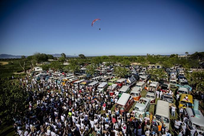 Vista aérea de la concentración FurgoVolkswagen.