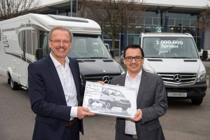 Unidad tres millones de la Sprinter va a Hymer, fabricante de autocaravanas