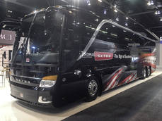 El autocar Setra de lujo en la feria de EE.UU. en Missouri