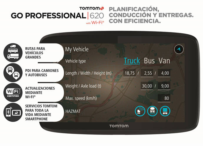 Nuevo TomTom Go Professional para conductores profesionales