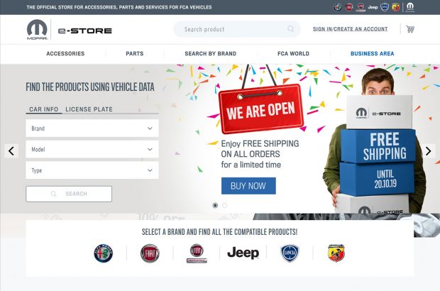 La nueva tienda oficial online de Mopar, destinada a clientes particulares.