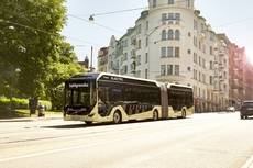 Volvo Electric Artic Concept Bus.