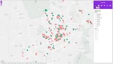 Captura de la plataforma ArcGIS, el software utilizado por la ONG Avanza.