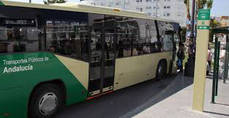 Autobús de la flota del transporte de Sevilla