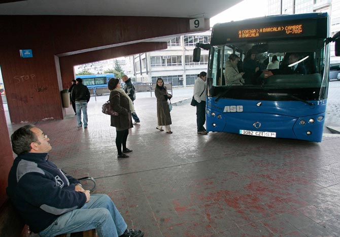 Plan de acceso de interurbanos al centro de A Coruña, en noviembre