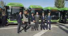 Presentación de los autobuses.