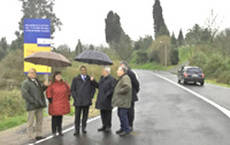 El consejero asturiano Fernando Lastra, durante su visita.