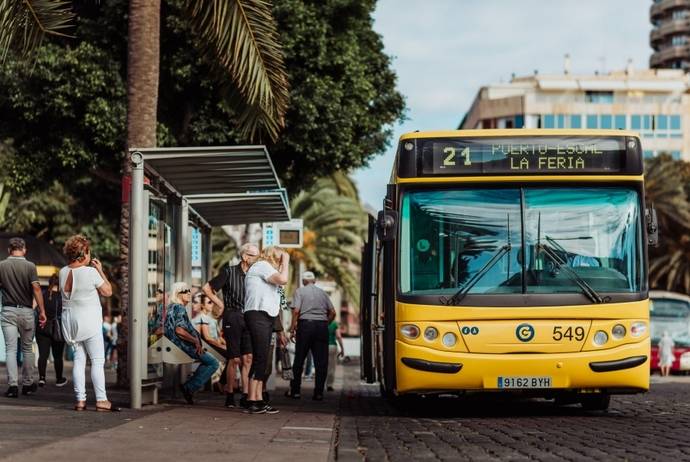 Un autobús de Guaguas Municipales.