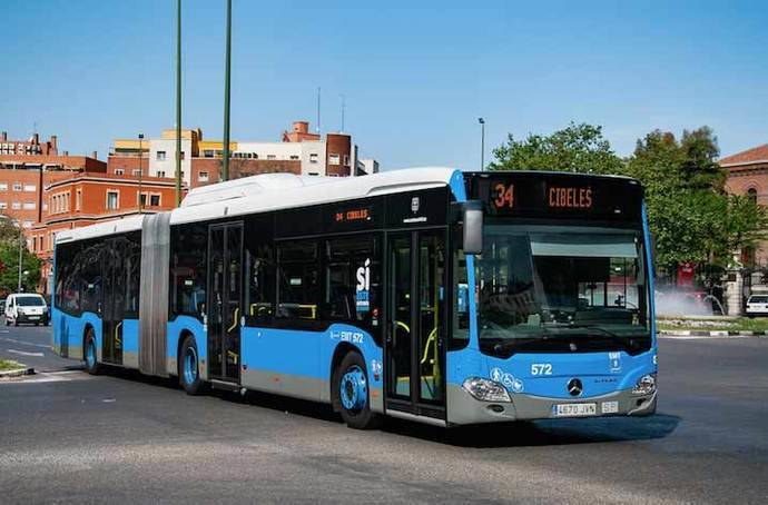 Un autobús de la EMT de Madrid.