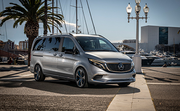 Las Mercedes-Benz Concept EQV completan su primer viaje en Barcelona